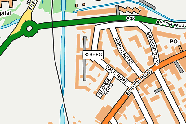 B29 6FG map - OS OpenMap – Local (Ordnance Survey)