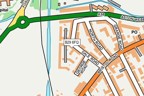 B29 6FQ map - OS OpenMap – Local (Ordnance Survey)