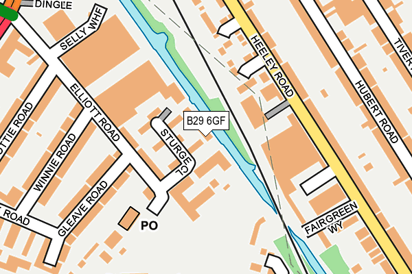 B29 6GF map - OS OpenMap – Local (Ordnance Survey)