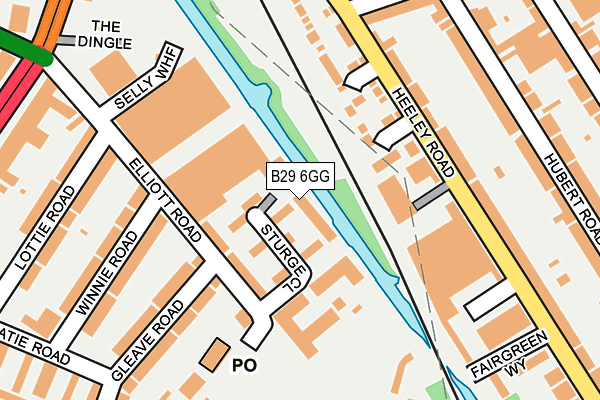 B29 6GG map - OS OpenMap – Local (Ordnance Survey)