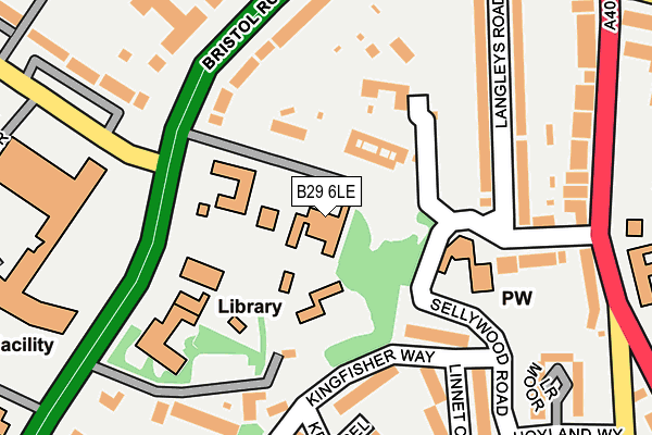 B29 6LE map - OS OpenMap – Local (Ordnance Survey)