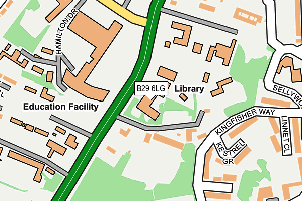 B29 6LG map - OS OpenMap – Local (Ordnance Survey)