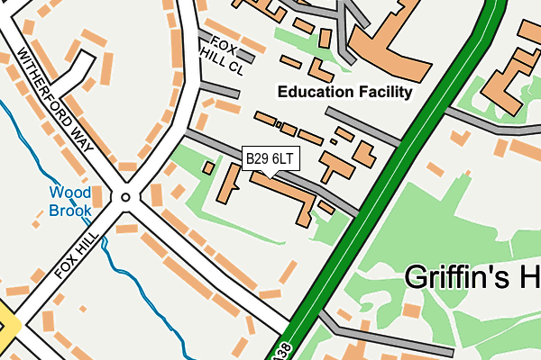 B29 6LT map - OS OpenMap – Local (Ordnance Survey)