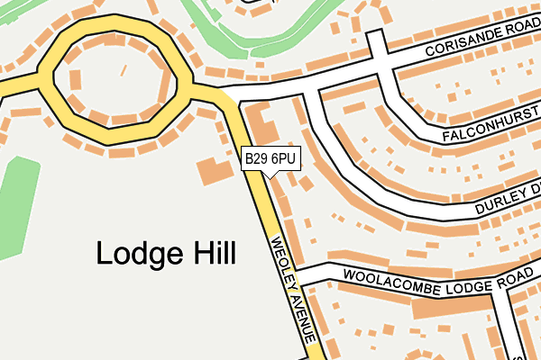 B29 6PU map - OS OpenMap – Local (Ordnance Survey)