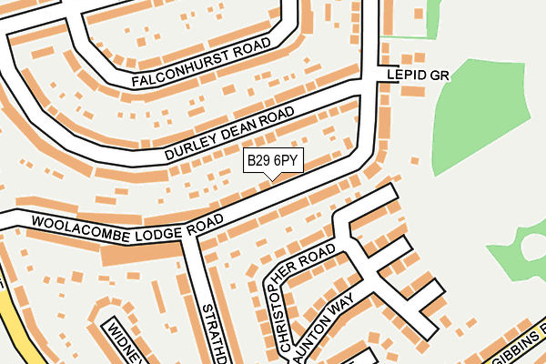 B29 6PY map - OS OpenMap – Local (Ordnance Survey)