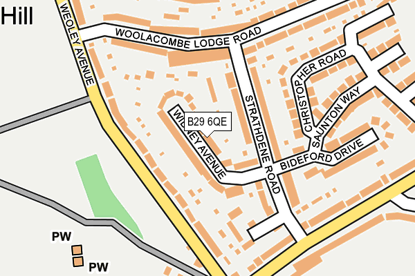 B29 6QE map - OS OpenMap – Local (Ordnance Survey)