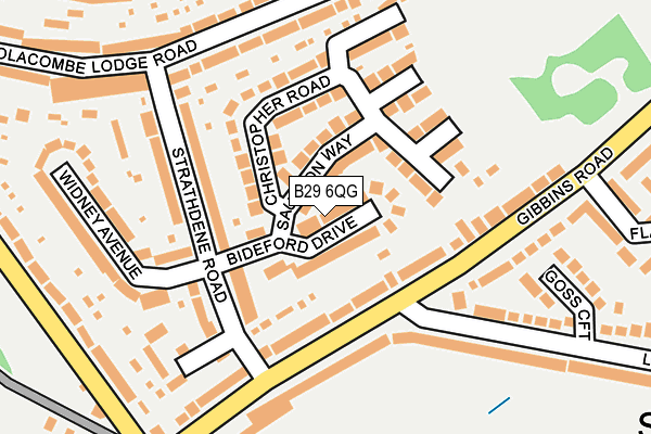 B29 6QG map - OS OpenMap – Local (Ordnance Survey)