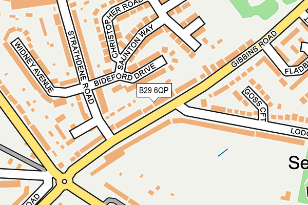B29 6QP map - OS OpenMap – Local (Ordnance Survey)