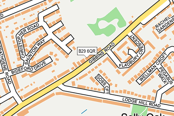 B29 6QR map - OS OpenMap – Local (Ordnance Survey)