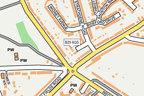 B29 6QS map - OS OpenMap – Local (Ordnance Survey)