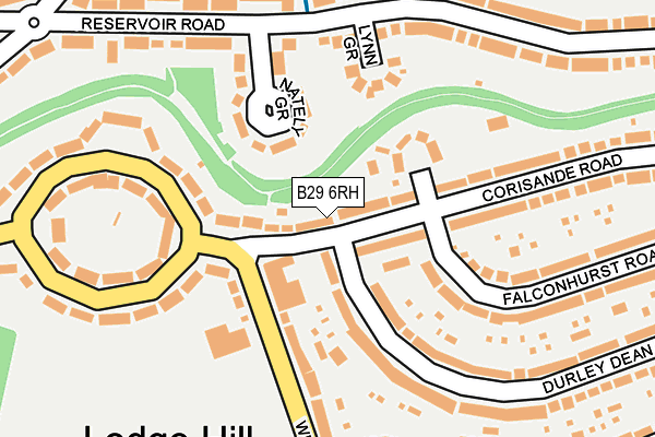 B29 6RH map - OS OpenMap – Local (Ordnance Survey)