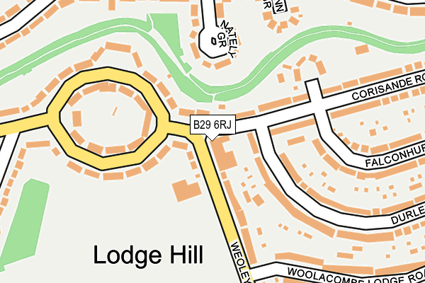 B29 6RJ map - OS OpenMap – Local (Ordnance Survey)