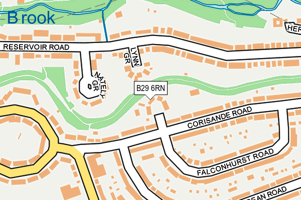 B29 6RN map - OS OpenMap – Local (Ordnance Survey)