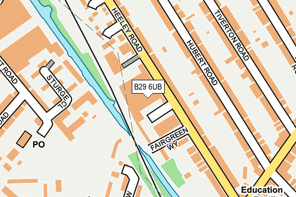 B29 6UB map - OS OpenMap – Local (Ordnance Survey)