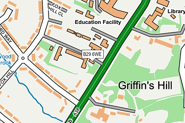 B29 6WE map - OS OpenMap – Local (Ordnance Survey)