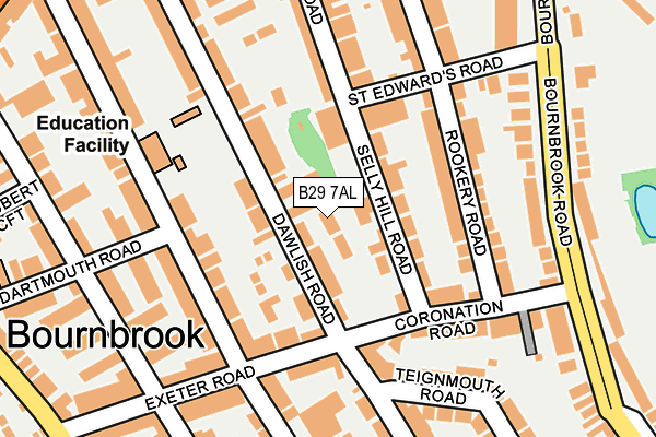 B29 7AL map - OS OpenMap – Local (Ordnance Survey)