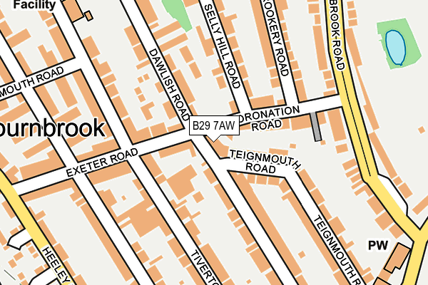 B29 7AW map - OS OpenMap – Local (Ordnance Survey)