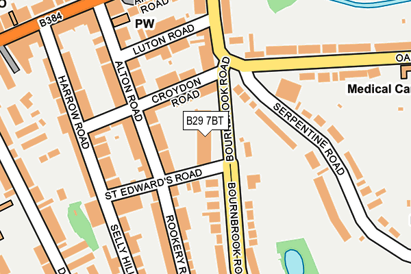 B29 7BT map - OS OpenMap – Local (Ordnance Survey)