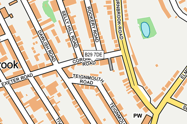 B29 7DE map - OS OpenMap – Local (Ordnance Survey)