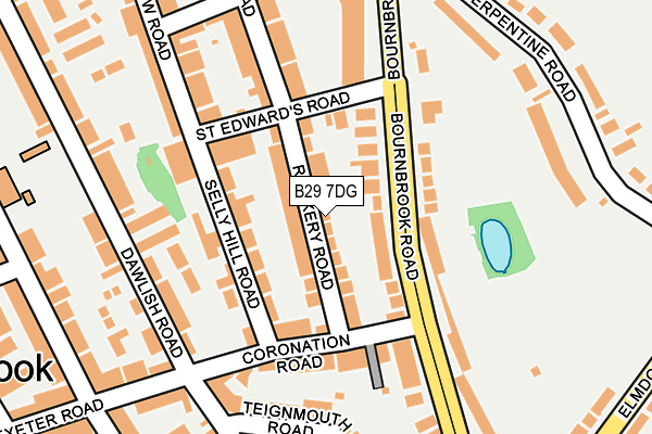 B29 7DG map - OS OpenMap – Local (Ordnance Survey)