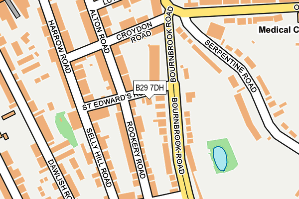 B29 7DH map - OS OpenMap – Local (Ordnance Survey)