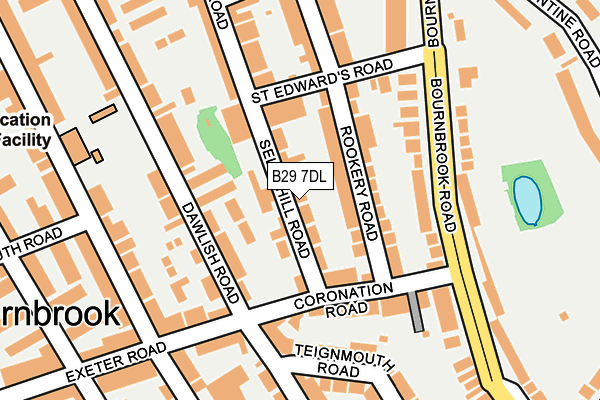 B29 7DL map - OS OpenMap – Local (Ordnance Survey)