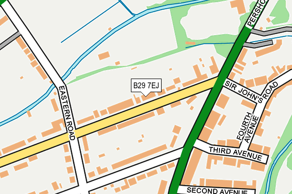 B29 7EJ map - OS OpenMap – Local (Ordnance Survey)