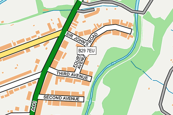B29 7EU map - OS OpenMap – Local (Ordnance Survey)