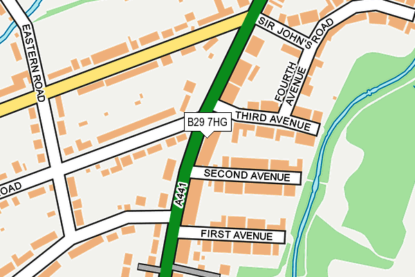B29 7HG map - OS OpenMap – Local (Ordnance Survey)
