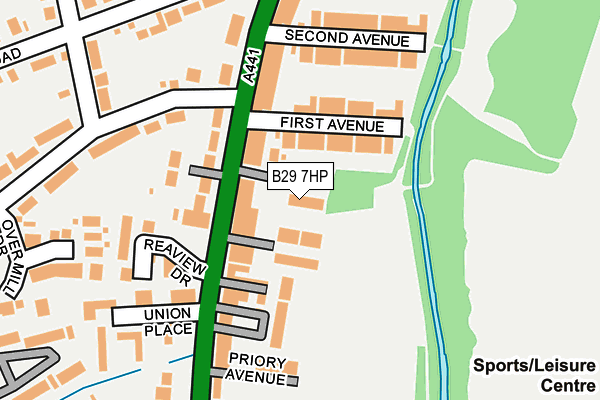 B29 7HP map - OS OpenMap – Local (Ordnance Survey)