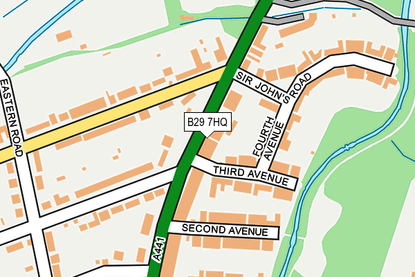 B29 7HQ map - OS OpenMap – Local (Ordnance Survey)