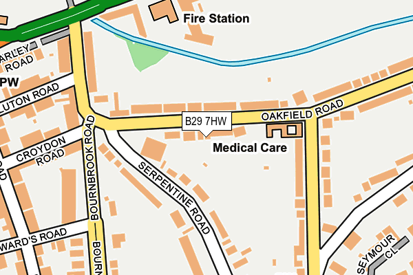 B29 7HW map - OS OpenMap – Local (Ordnance Survey)