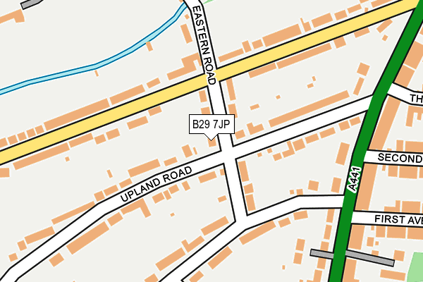 B29 7JP map - OS OpenMap – Local (Ordnance Survey)