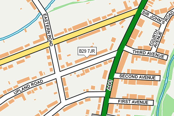 B29 7JR map - OS OpenMap – Local (Ordnance Survey)