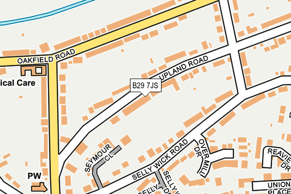 B29 7JS map - OS OpenMap – Local (Ordnance Survey)