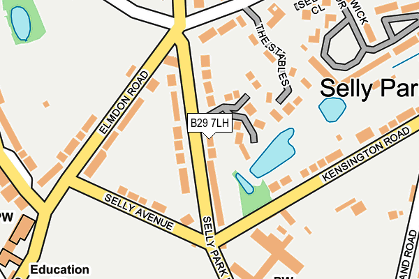 B29 7LH map - OS OpenMap – Local (Ordnance Survey)