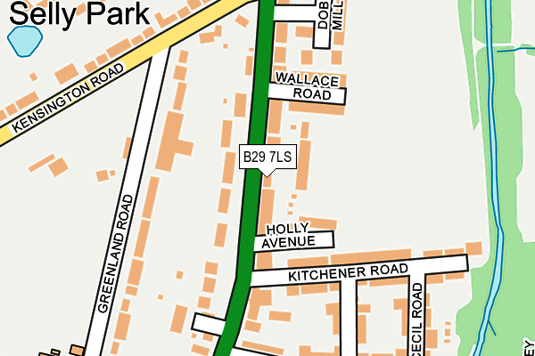 B29 7LS map - OS OpenMap – Local (Ordnance Survey)