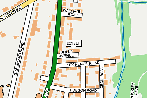 B29 7LT map - OS OpenMap – Local (Ordnance Survey)