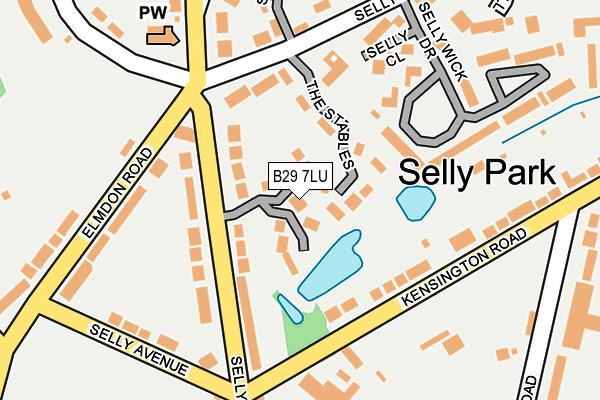 B29 7LU map - OS OpenMap – Local (Ordnance Survey)