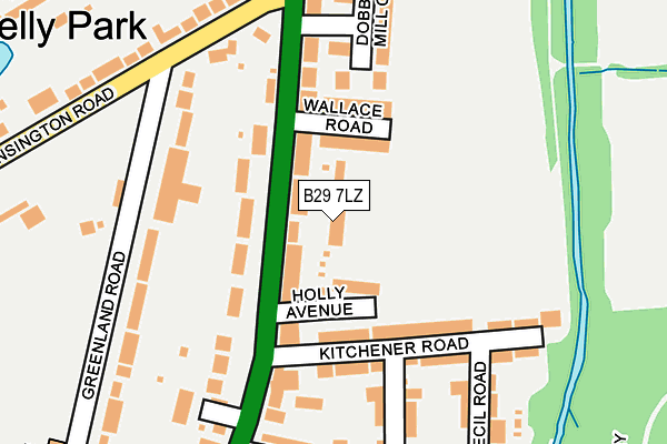 B29 7LZ map - OS OpenMap – Local (Ordnance Survey)