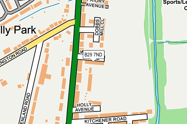 B29 7ND map - OS OpenMap – Local (Ordnance Survey)