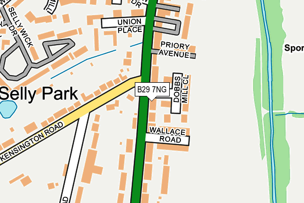 B29 7NG map - OS OpenMap – Local (Ordnance Survey)