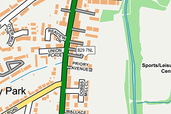 B29 7NL map - OS OpenMap – Local (Ordnance Survey)