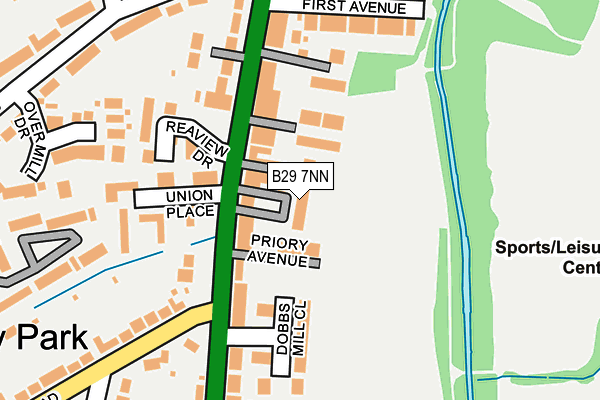 B29 7NN map - OS OpenMap – Local (Ordnance Survey)