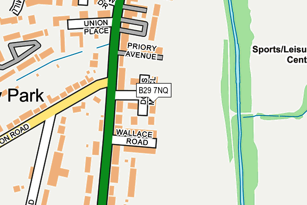 B29 7NQ map - OS OpenMap – Local (Ordnance Survey)