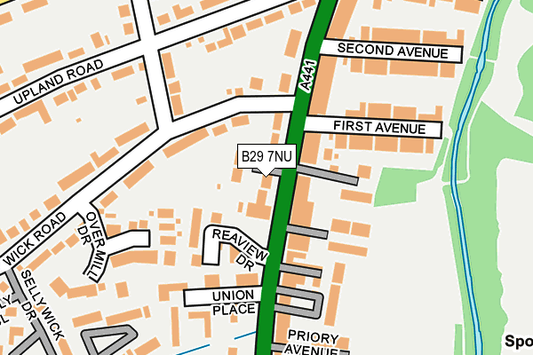 B29 7NU map - OS OpenMap – Local (Ordnance Survey)