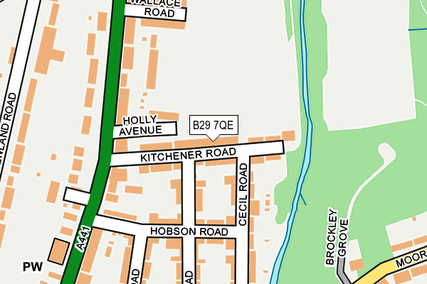 B29 7QE map - OS OpenMap – Local (Ordnance Survey)