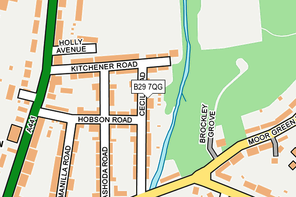 B29 7QG map - OS OpenMap – Local (Ordnance Survey)