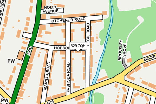 B29 7QH map - OS OpenMap – Local (Ordnance Survey)