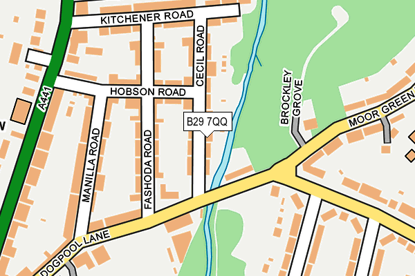 B29 7QQ map - OS OpenMap – Local (Ordnance Survey)